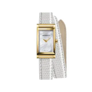 ANTARES yellow gold PVD and white strap