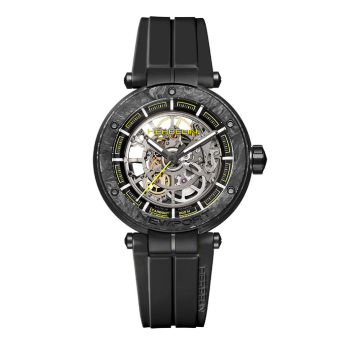 1888SQCTN14CA NEWPORT CARBON TITANIUM AUTOMATIC SKELETON - Görsel 1