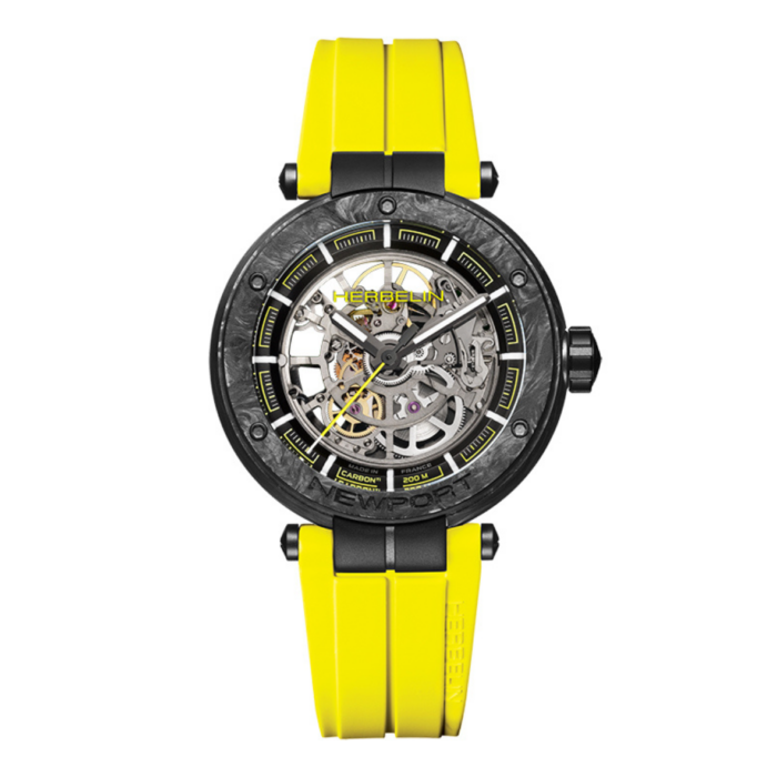 1888SQCTN14CY NEWPORT CARBON TITANIUM AUTOMATIC SKELETON - Görsel 1