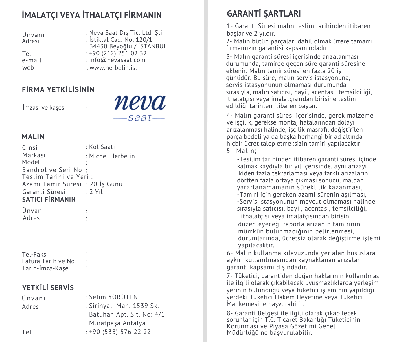 Garanti Karti Arka